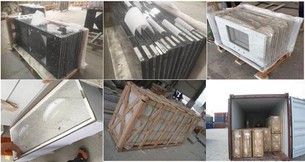 viscount white granite countertops  packing and loading