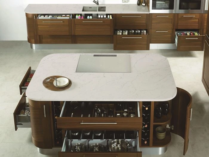 bianco carrara quartz kitchen
