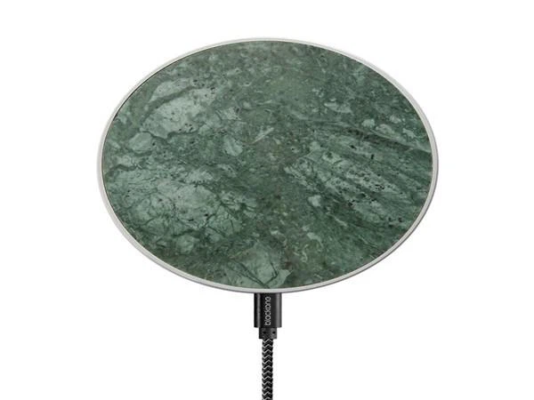 India green marble  stone wireless charger