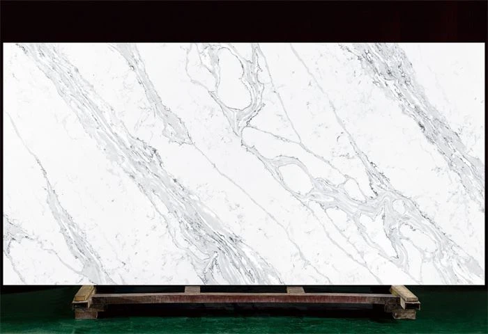 white quartz stone veneer slab