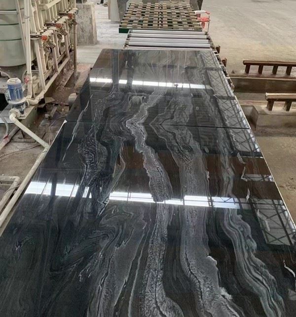 Black Fusion Marble book matched