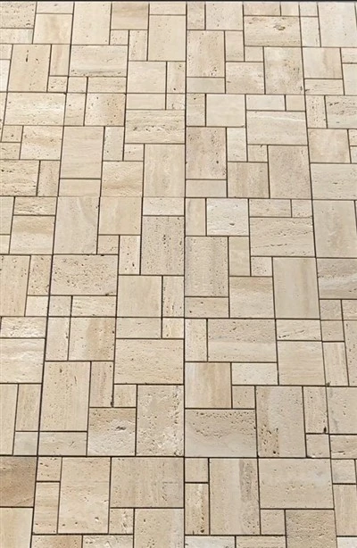 Elevandiluust travertiini mosaiikplaadid