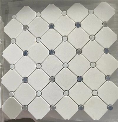 Thassose valgest marmorist mosaiikplaat