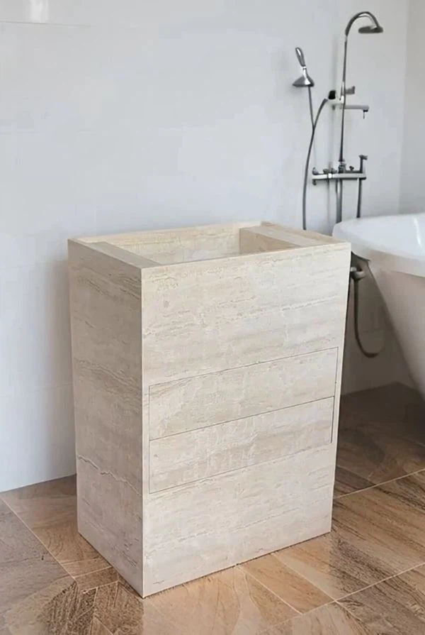 Travertiini edevuse kraanikauss