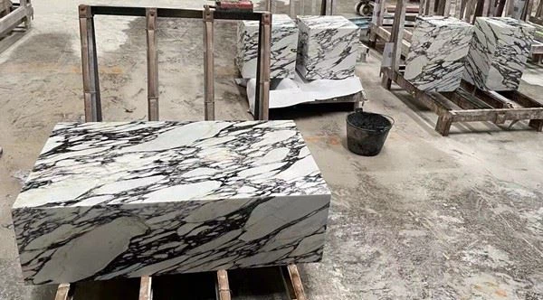 White Marble Block Table