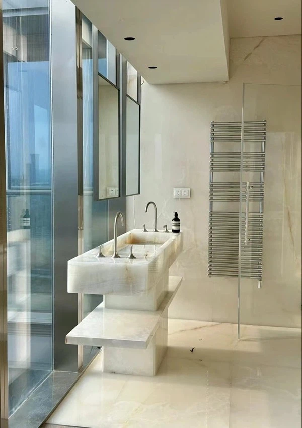 White Onyx Bathroom vanity top