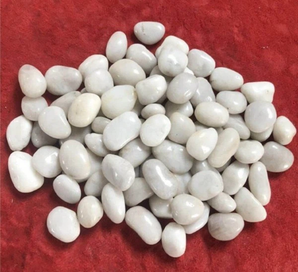 white pebbles for garden